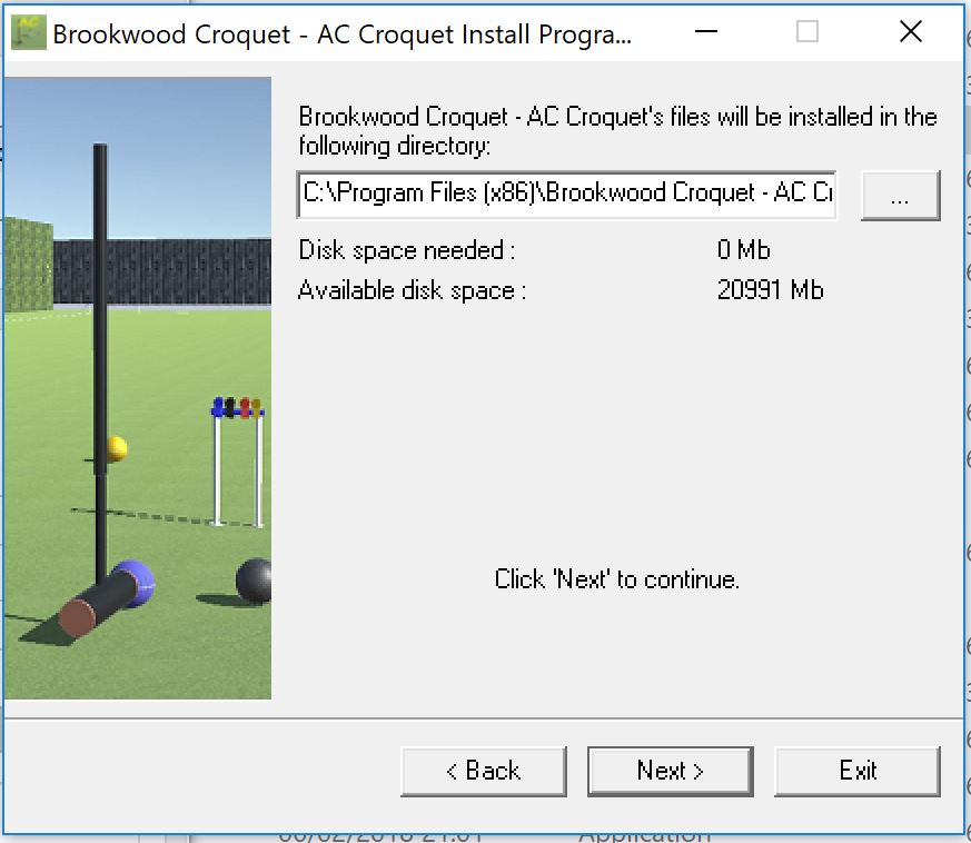 PC Installation Guide Brookwood Croquet